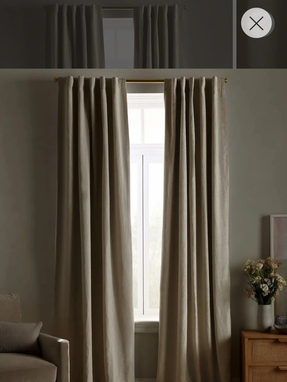 Quince European linen true blackout curtain